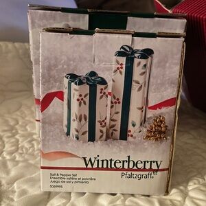 Pfaltzgraff Winterberry Festive Salt & Pepper Set